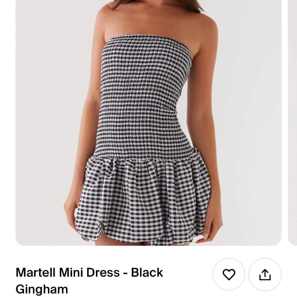 Peppermayo Black Gingham Mini Dress